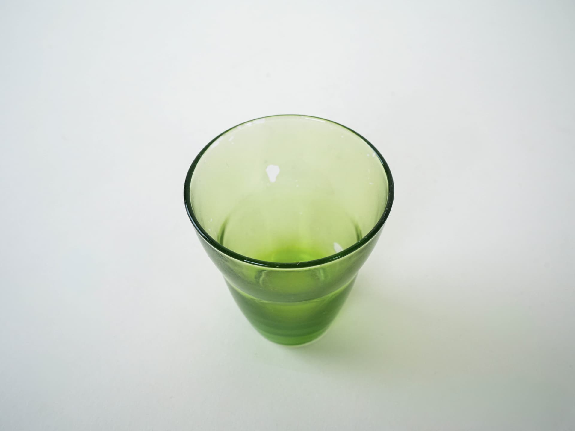 Komplet szklanek, zielony, szkło, Włochy, lata 80. - 223004