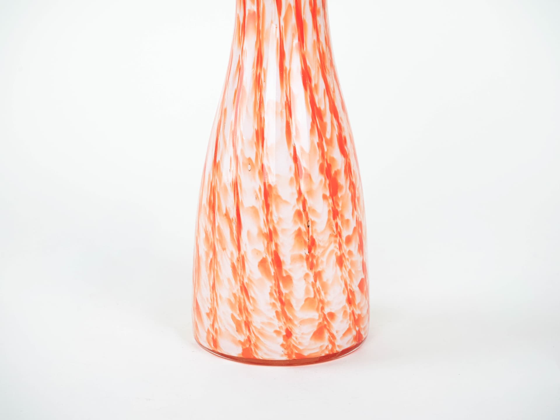 Wazon, pomarańczowy, szkło, Włochy, lata 60. - 223086