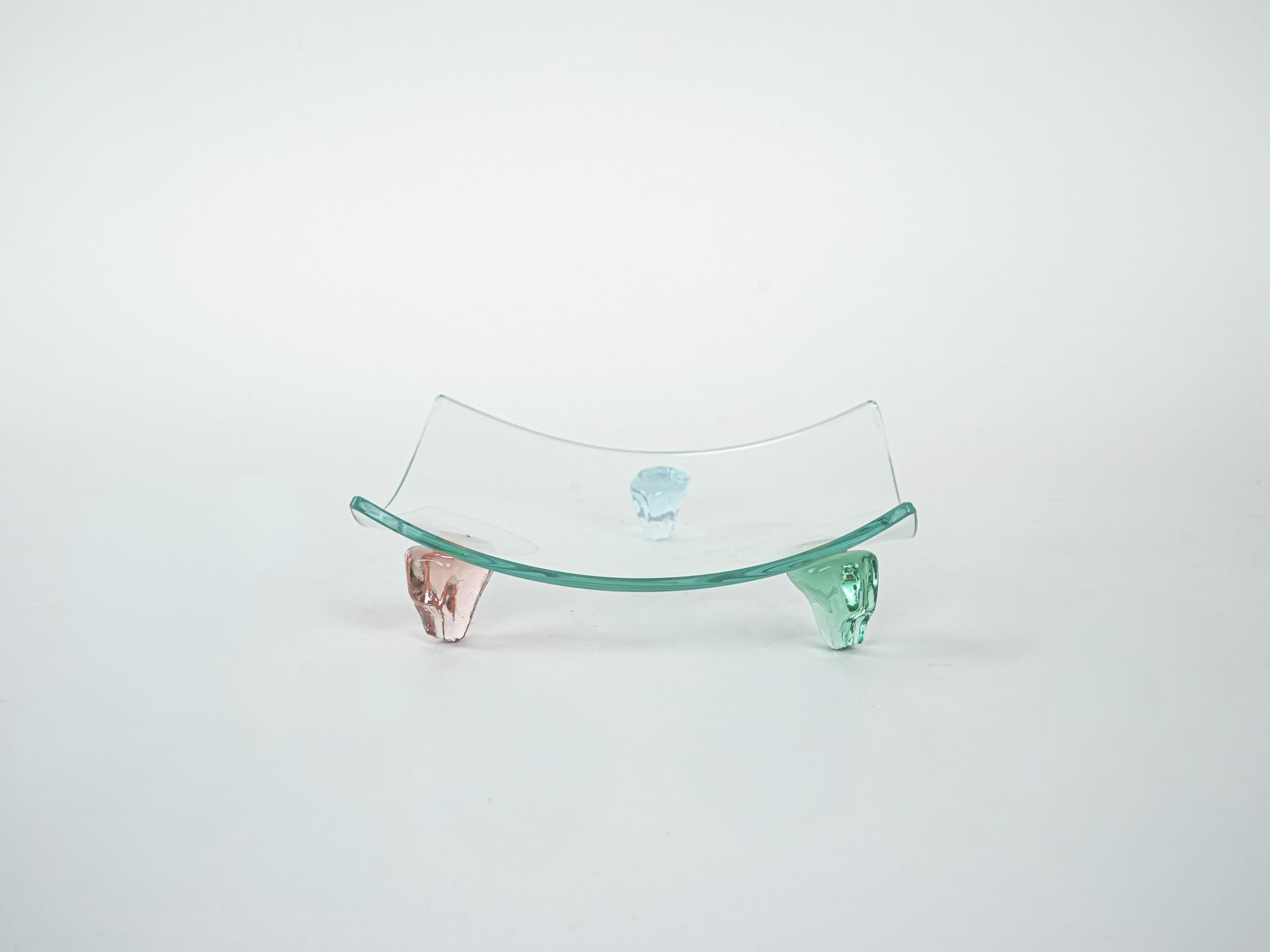 Patera, transparent, szkło, Włochy, lata 70. - 223089