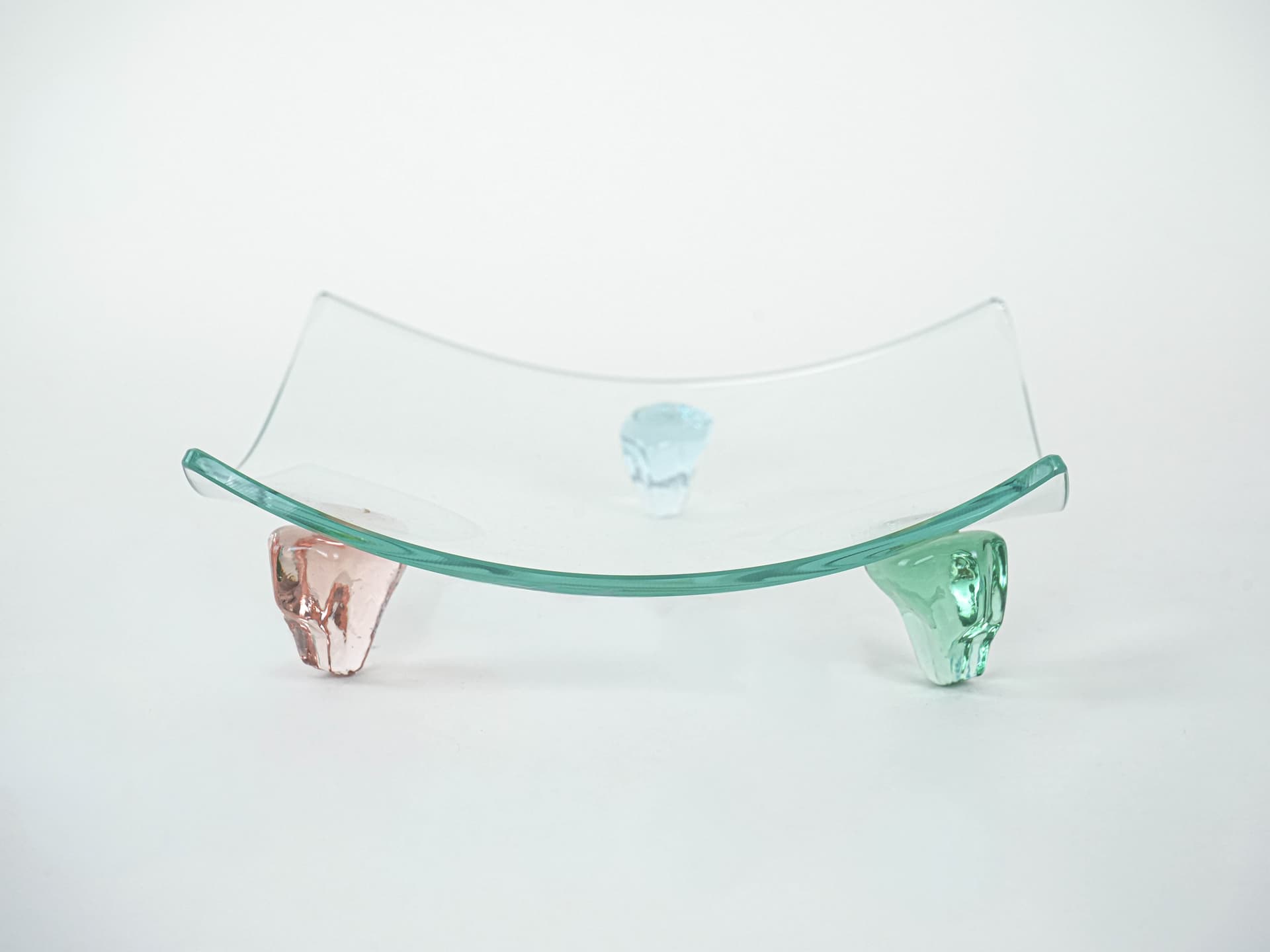 Patera, transparent, szkło, Włochy, lata 70. - 223091