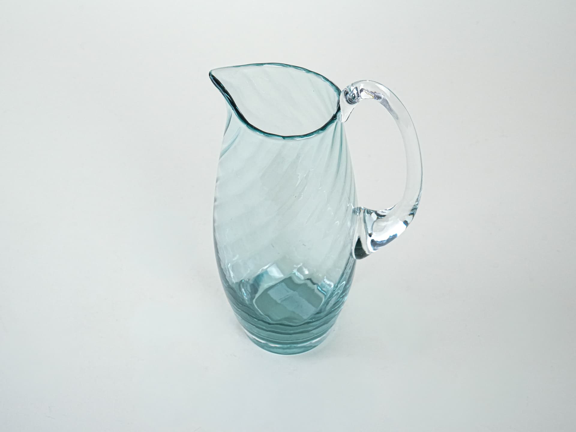 Dzbanek, akwamaryna, szkło, Włochy, lata 70. - 223096