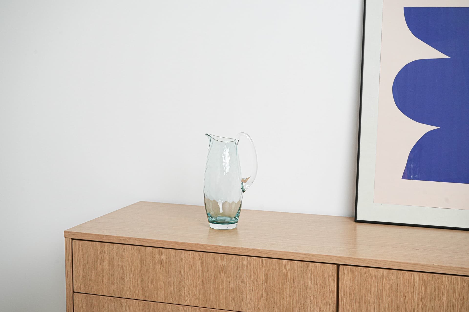 Dzbanek, akwamaryna, szkło, Włochy, lata 70. - 223093