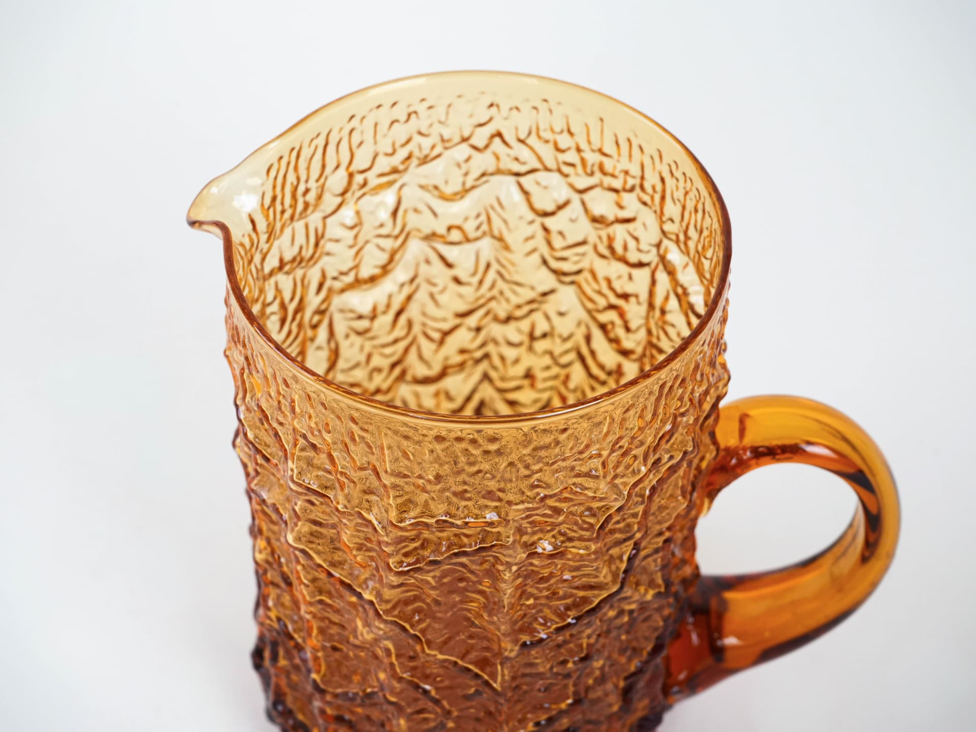 Dzbanek, bursztynowy, szkło, Włochy, lata 60. - 223111