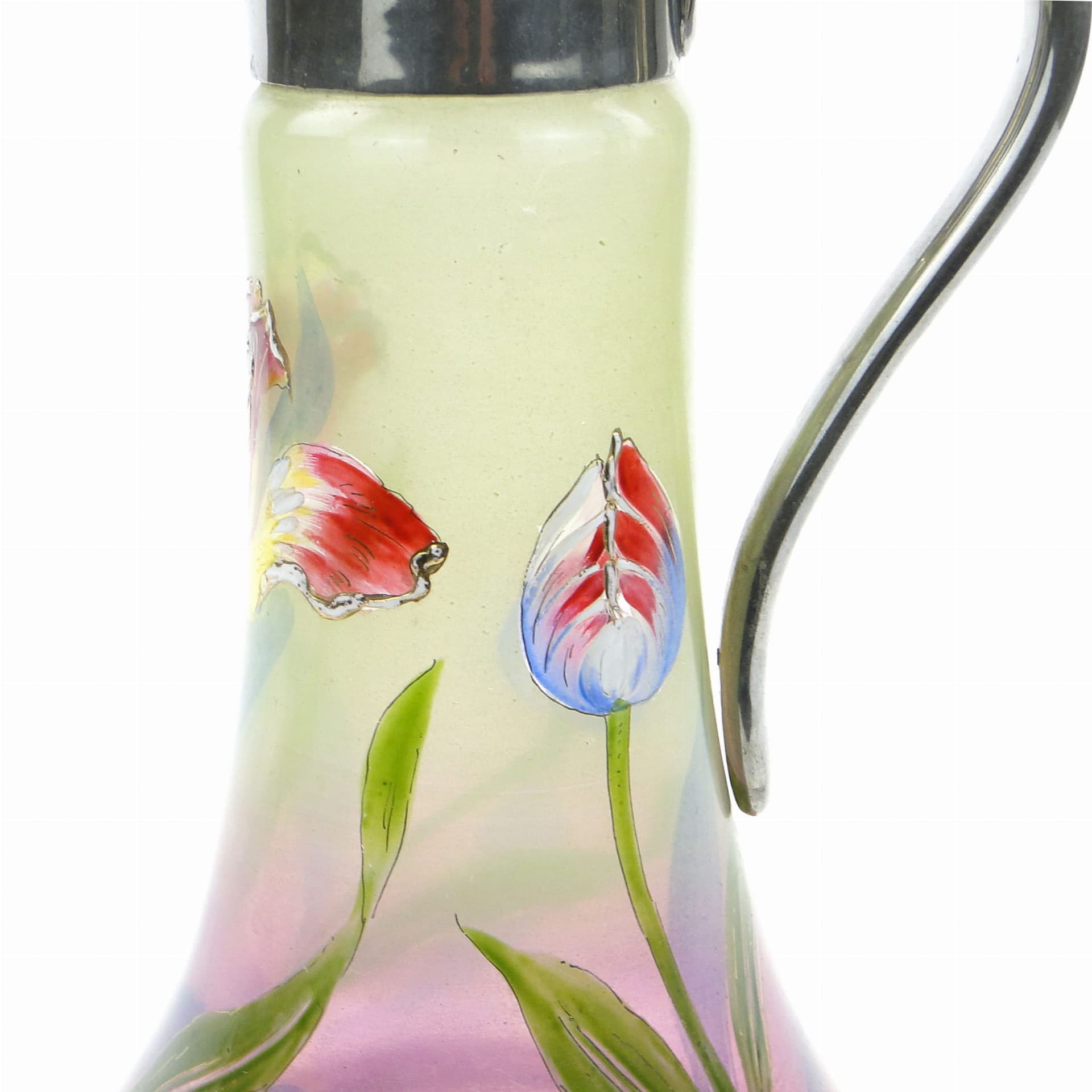 Art Nouveau jug, multicolor glass, Legras, France, early 20th c. - 223132