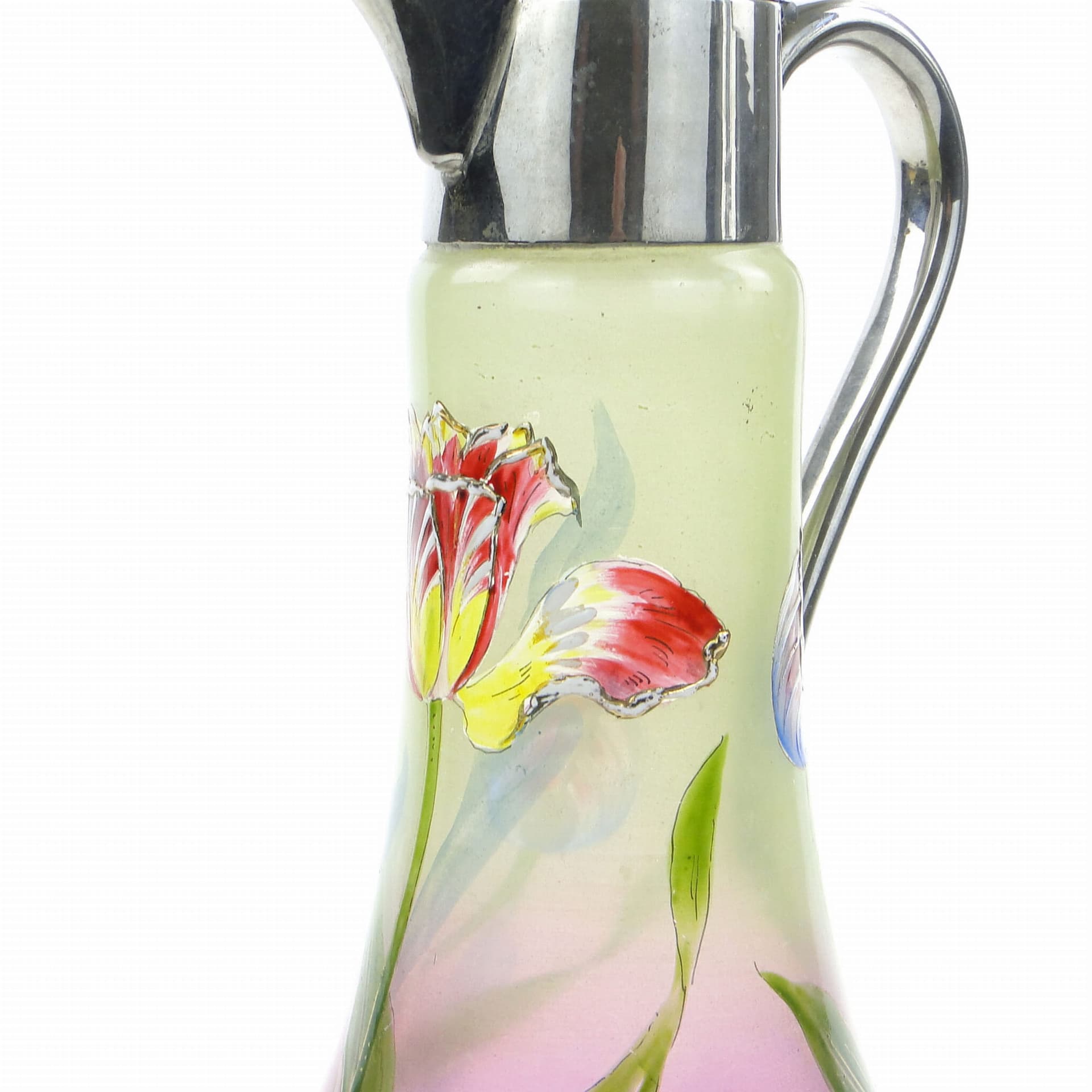 Art Nouveau jug, multicolor glass, Legras, France, early 20th c. - 223134