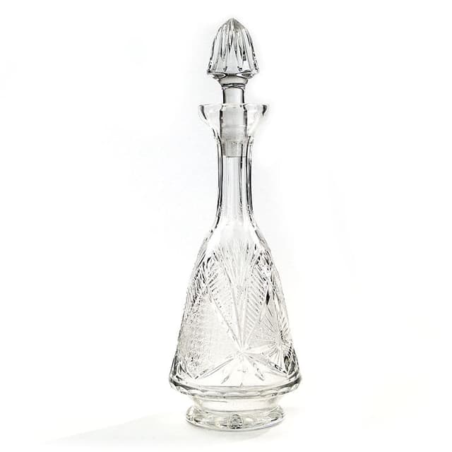 Wine decanter, transparent crystal, Poland, 1970s - DIMENSION