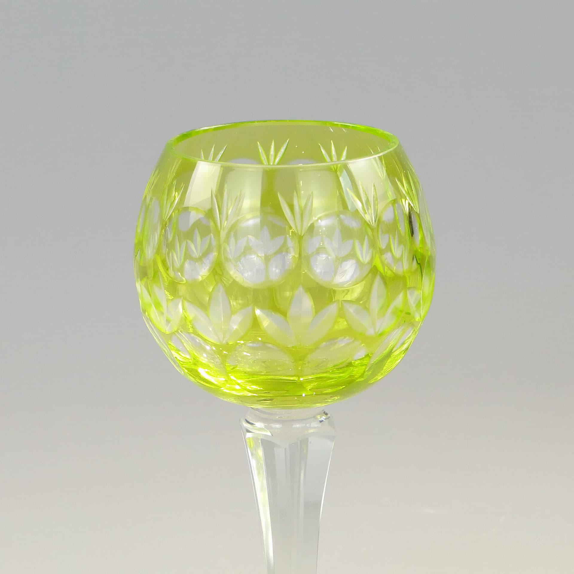 Kielich remer, zielony, kryształ, Austria, lata 30. - 223179