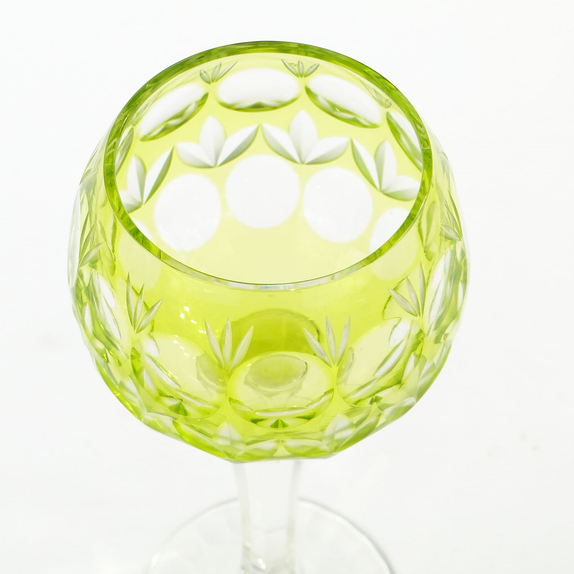 Kielich remer, zielony, kryształ, Austria, lata 30. - 223185