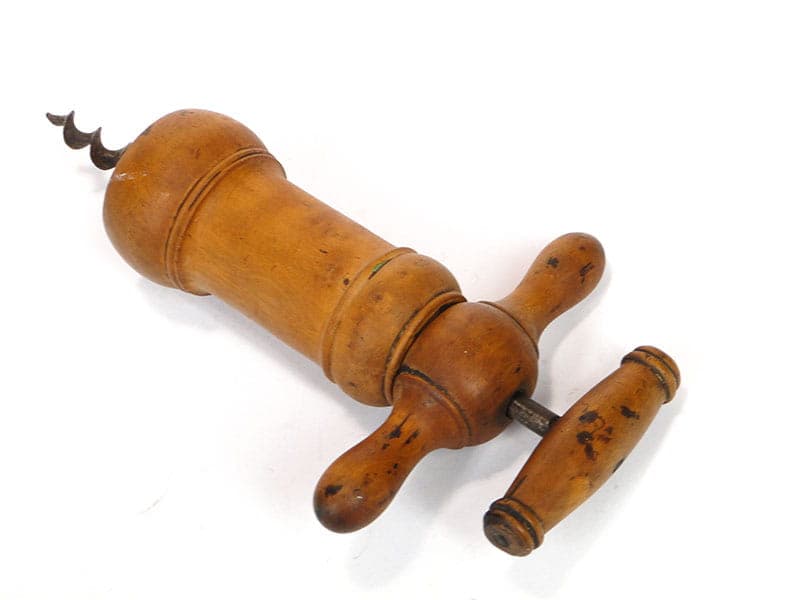 Korkociąg Biedermeier, orzech brązowy ciemny, stal, Austria, XIX w. - 223204