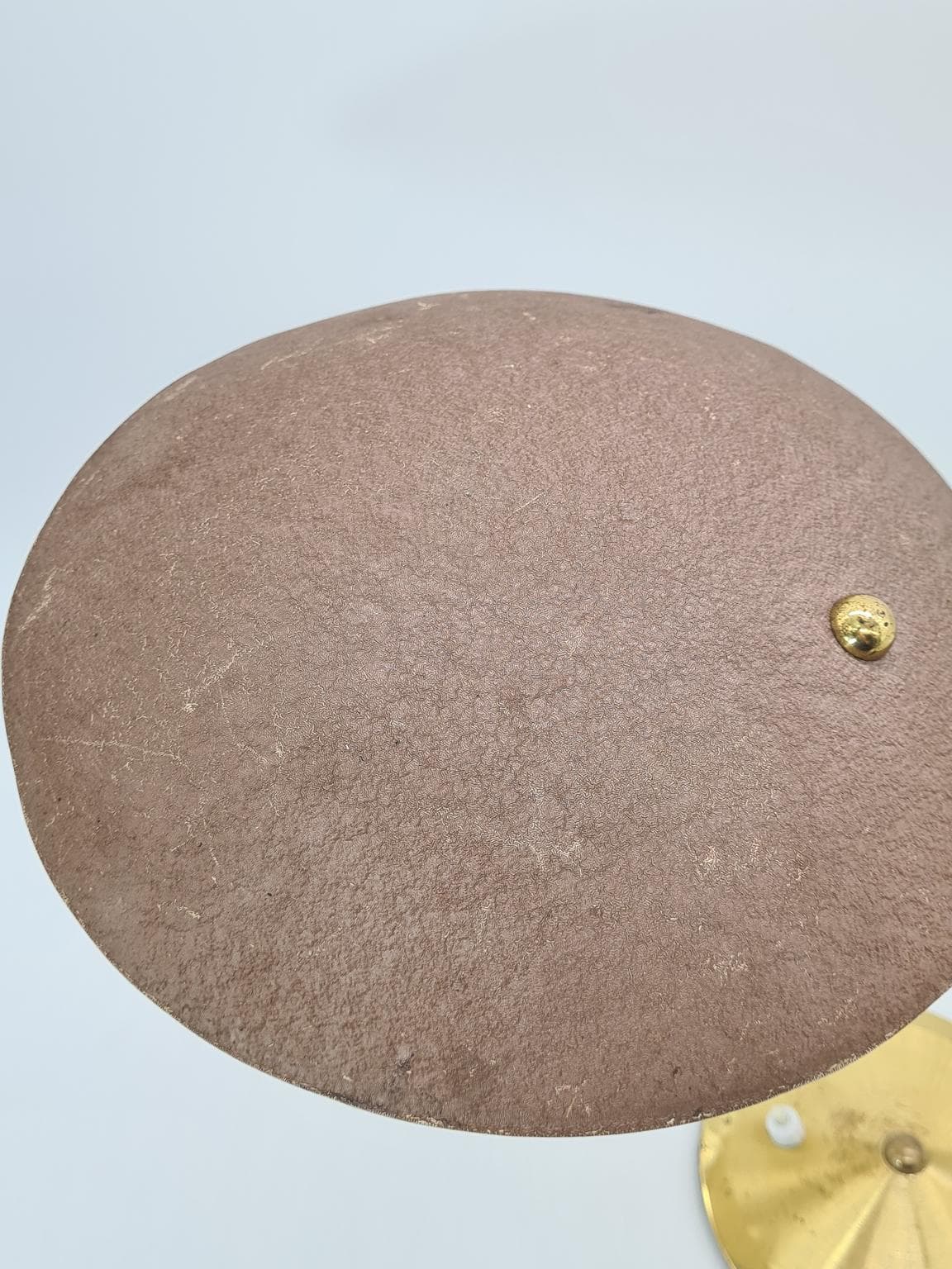 Lampa stołowa, złoty mosiądz, lata 60. - 223274