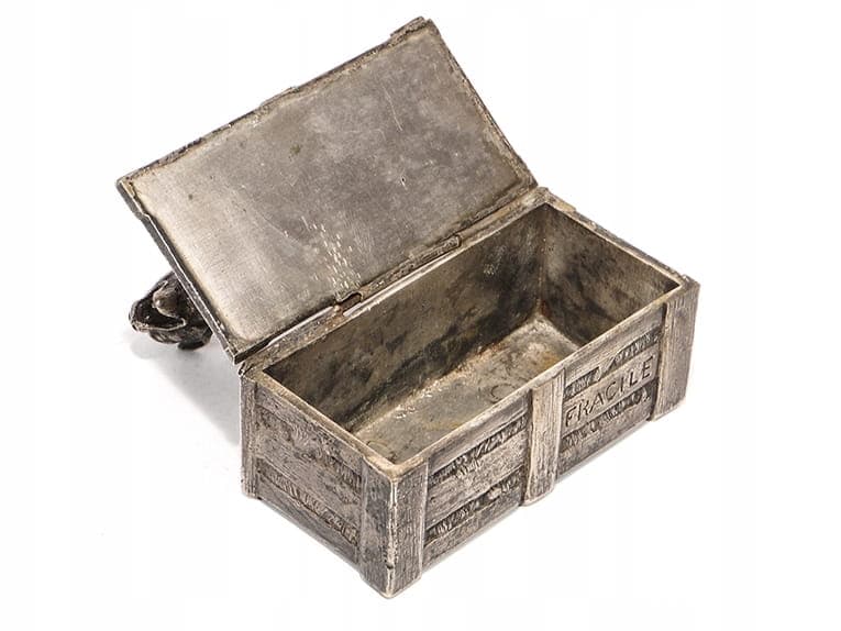 Decorative casket, Realism, silvered bronze silver, France, 19th century - 223419