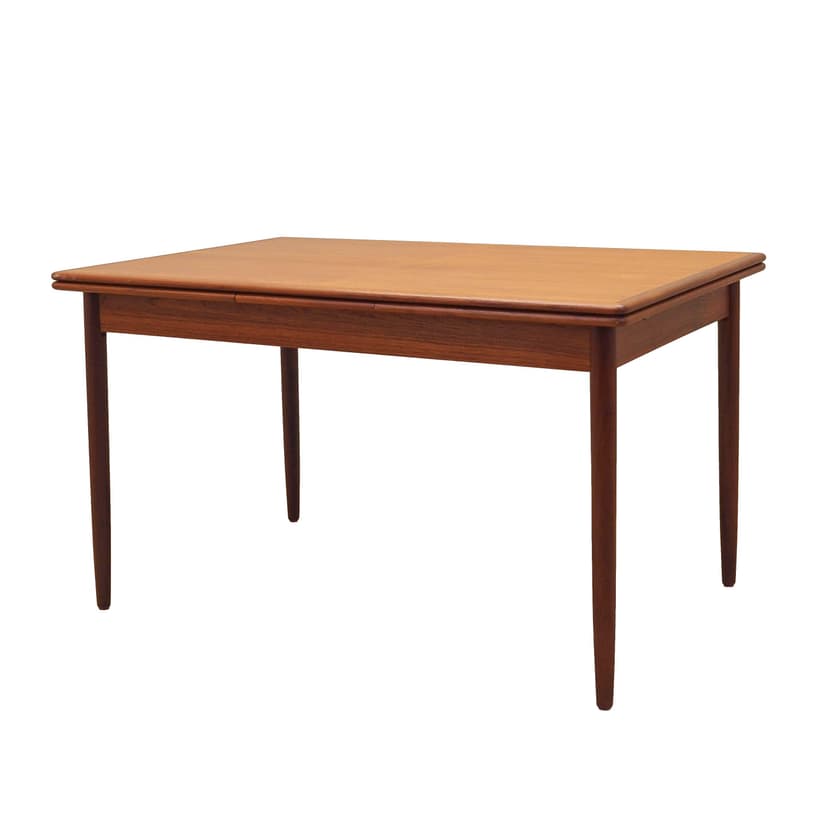 Stół jadalniany, teak jasnobrązowy, Dania, lata 70.