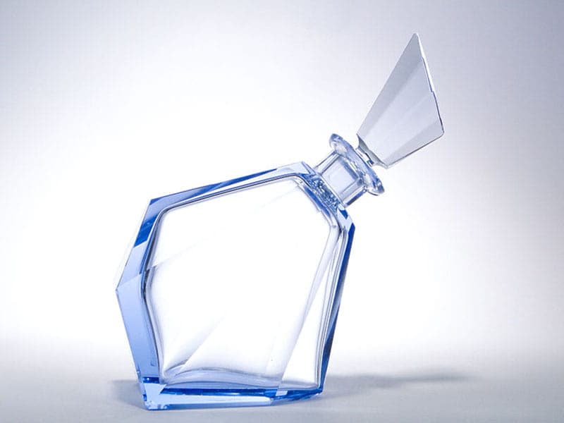 Serwis do wódki Art Deco, kryształ niebieski, Moser, Czechy, lata 20. - 223517