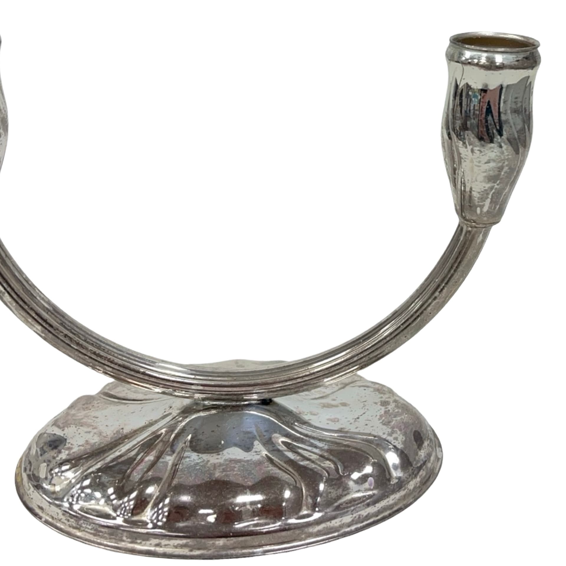 Candlestick Art Deco, silver, silver-plated metal, France, 1930s - 223551