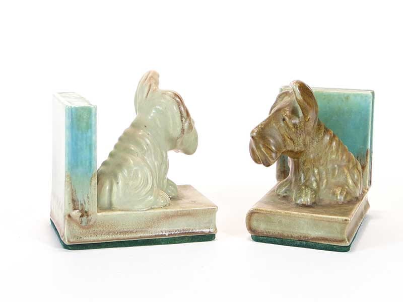 Podpórki do książek, multikolor, ceramika, proj. D. Urbach, Czechy, lata 30. - 223573