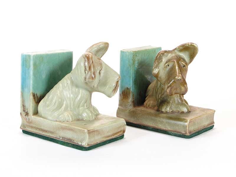 Podpórki do książek, multikolor, ceramika, proj. D. Urbach, Czechy, lata 30. - 223578