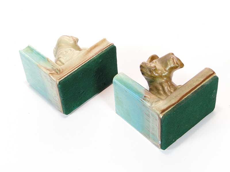 Podpórki do książek, multikolor, ceramika, proj. D. Urbach, Czechy, lata 30. - 223576