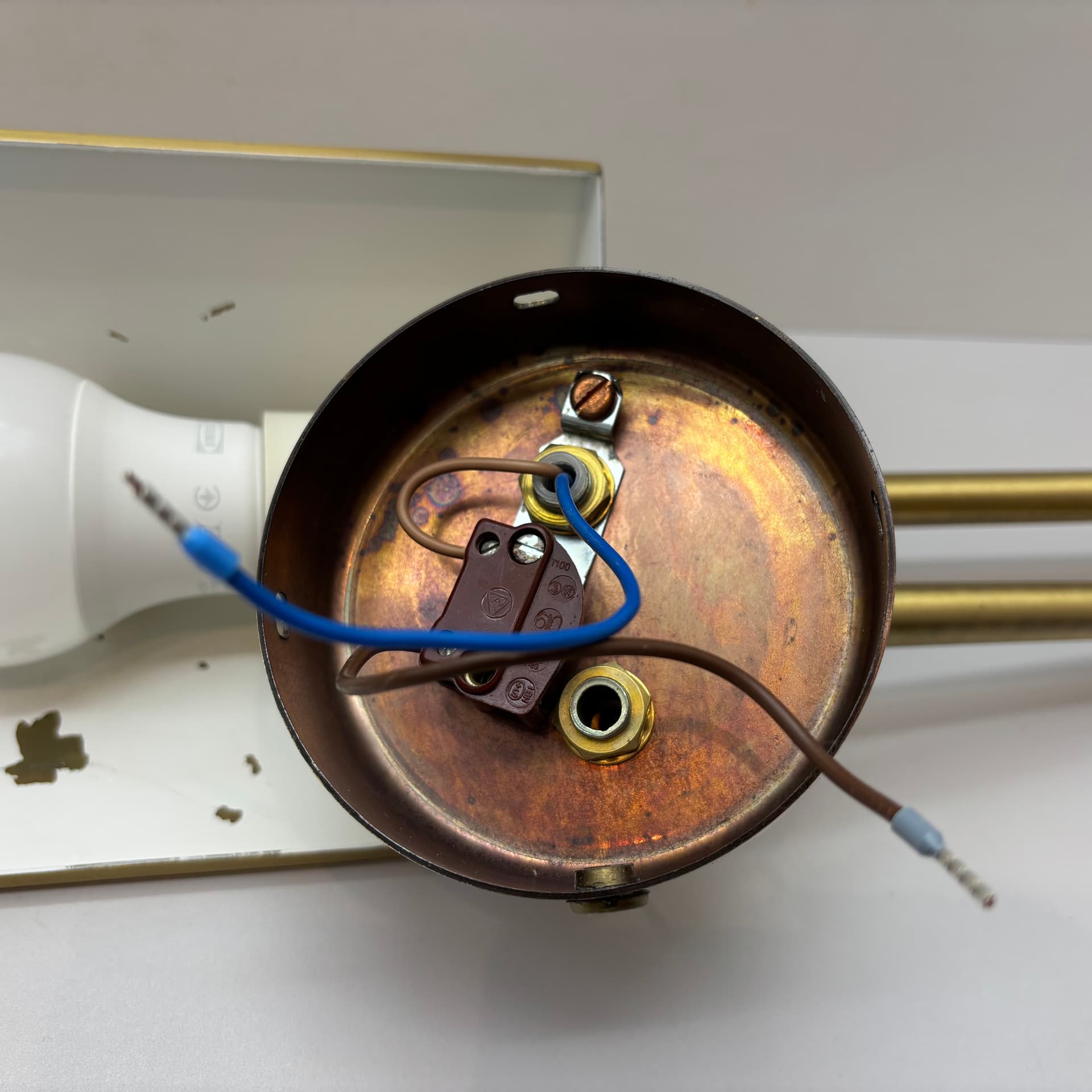 Kinkiet, złoty, mosiądz, Niemcy, lata 70. - 224037