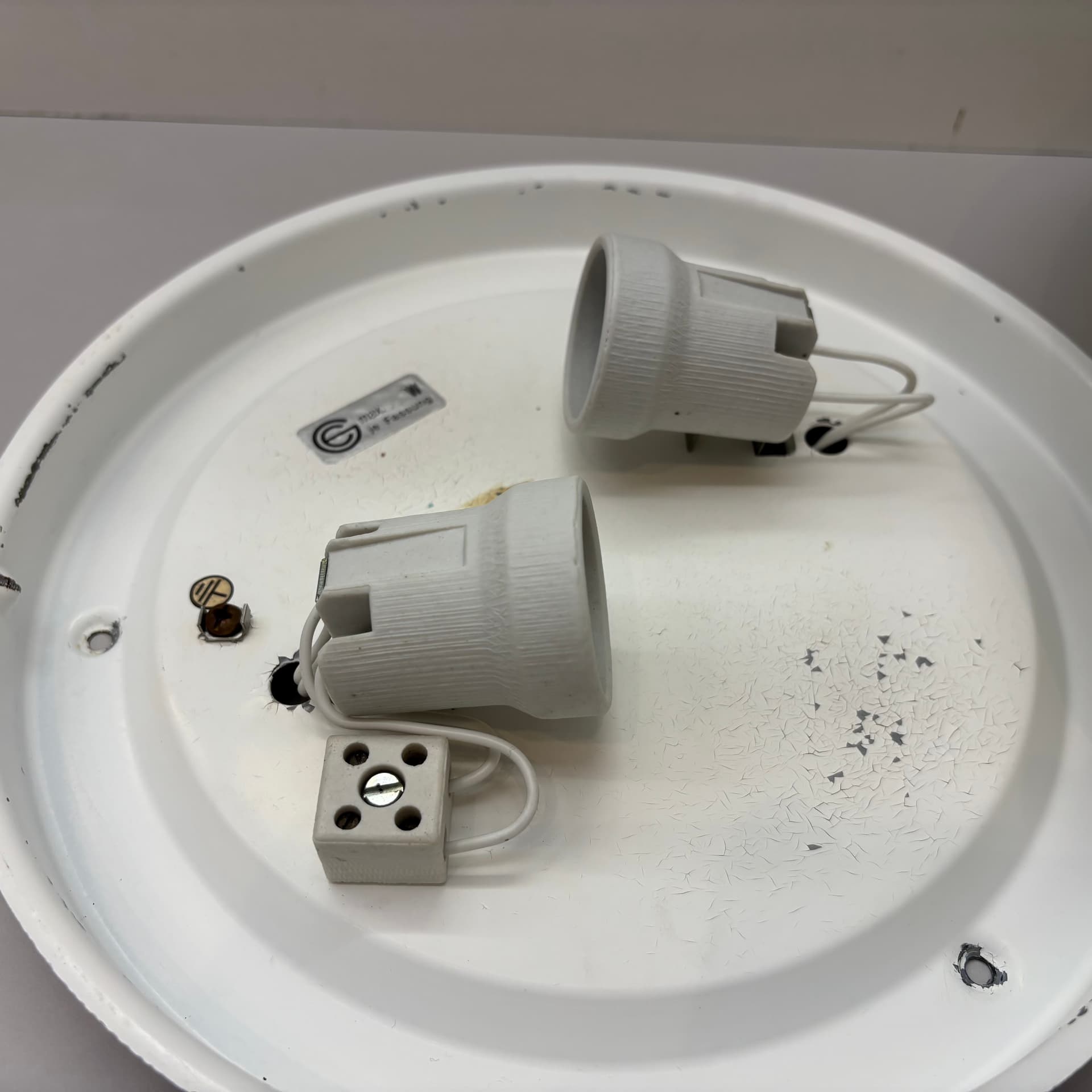 Plafon Bauhaus, biały, Niemcy, lata 80. - 224190