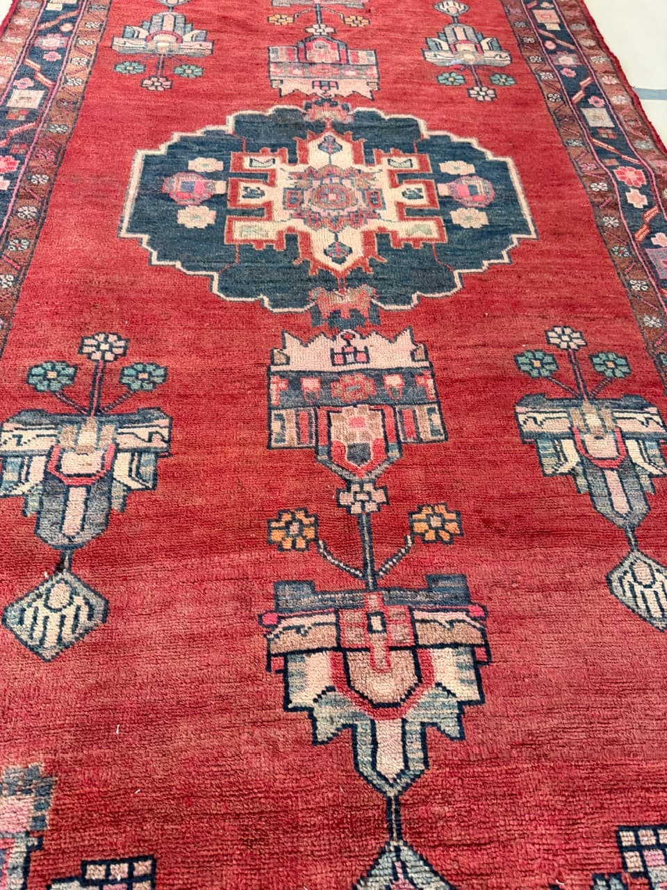 Dywan chodnik Hamadan 300x150 cm, multikolor, wełna, Iran - 224205