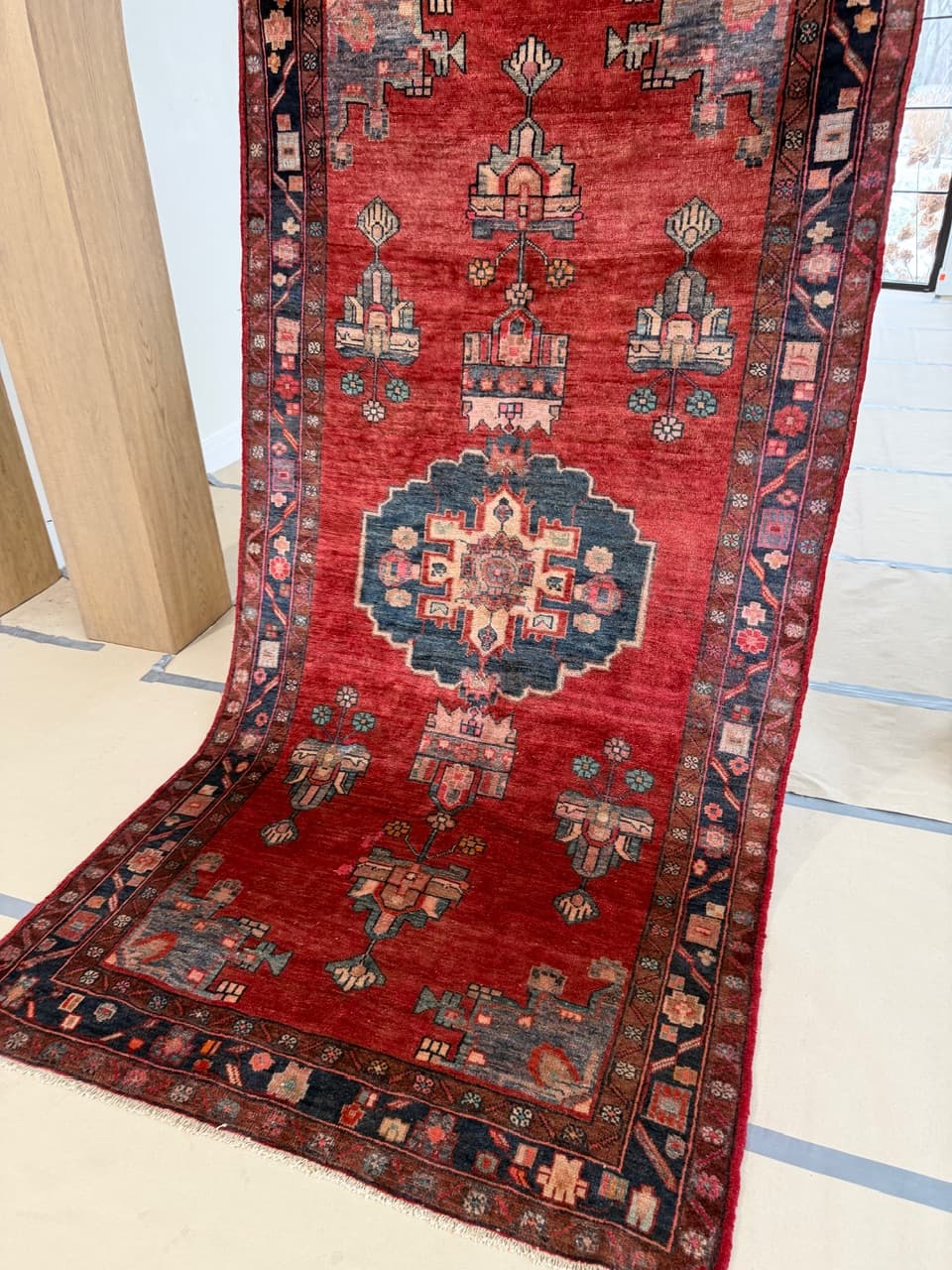 Dywan chodnik Hamadan 300x150 cm, multikolor, wełna, Iran - 224212