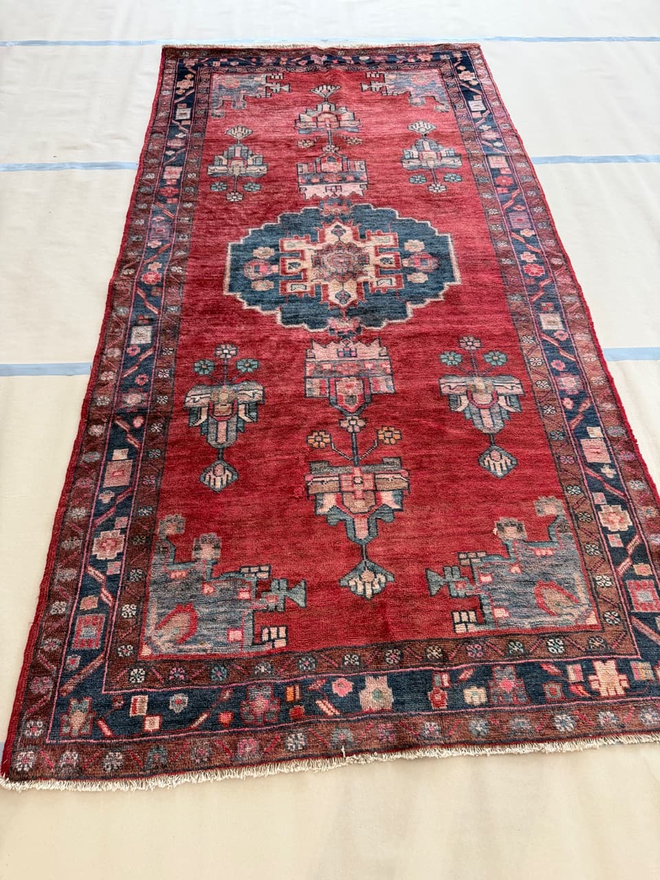 Dywan chodnik Hamadan 300x150 cm, multikolor, wełna, Iran - 224199