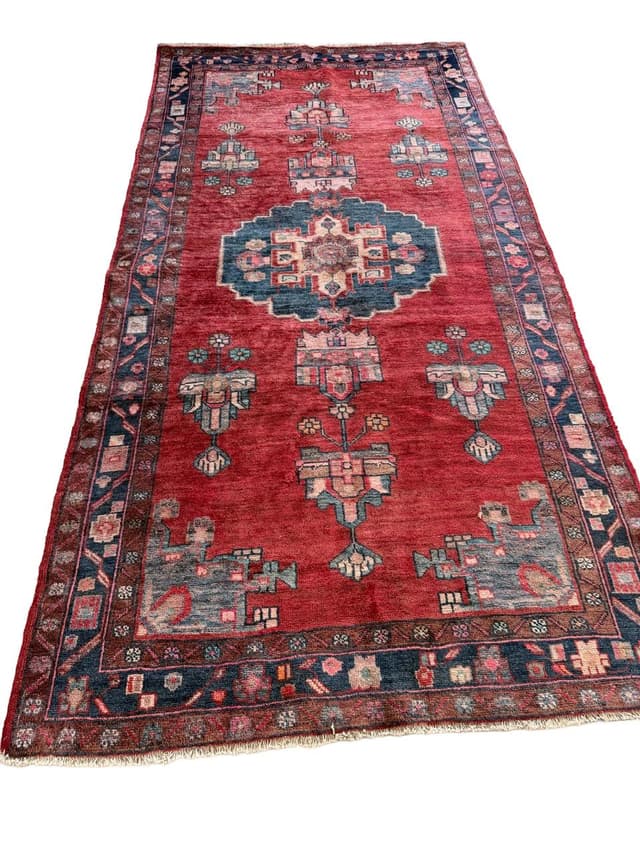 Dywan chodnik Hamadan 300x150 cm, multikolor, wełna, Iran - WYMIARY