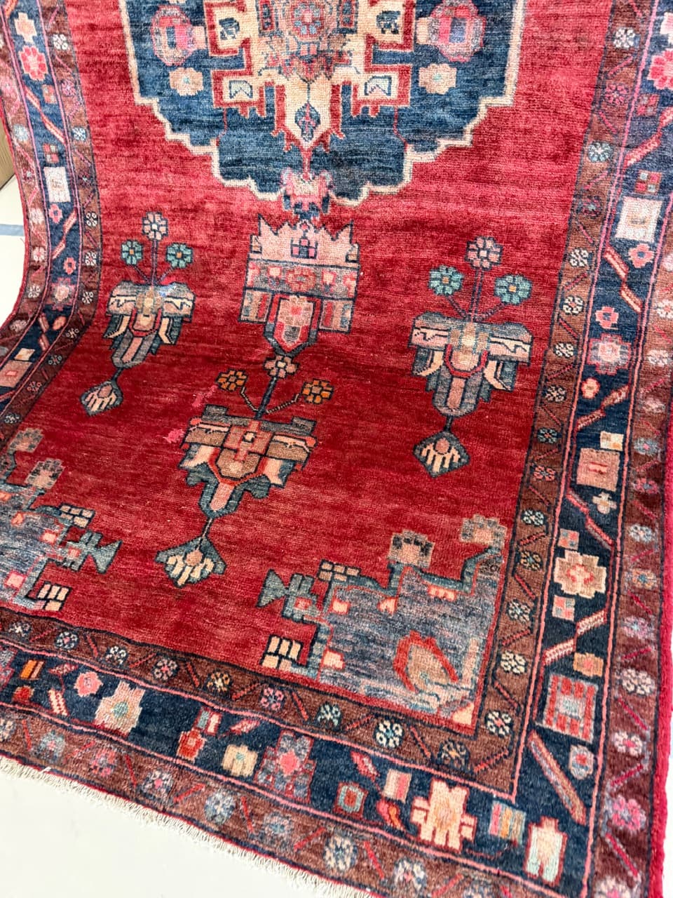 Dywan chodnik Hamadan 300x150 cm, multikolor, wełna, Iran - 224213