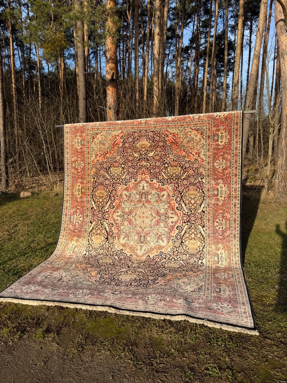 Dywan Ghoum/Qom 370x280 cm, jedwab multikolor, Indie - 224214