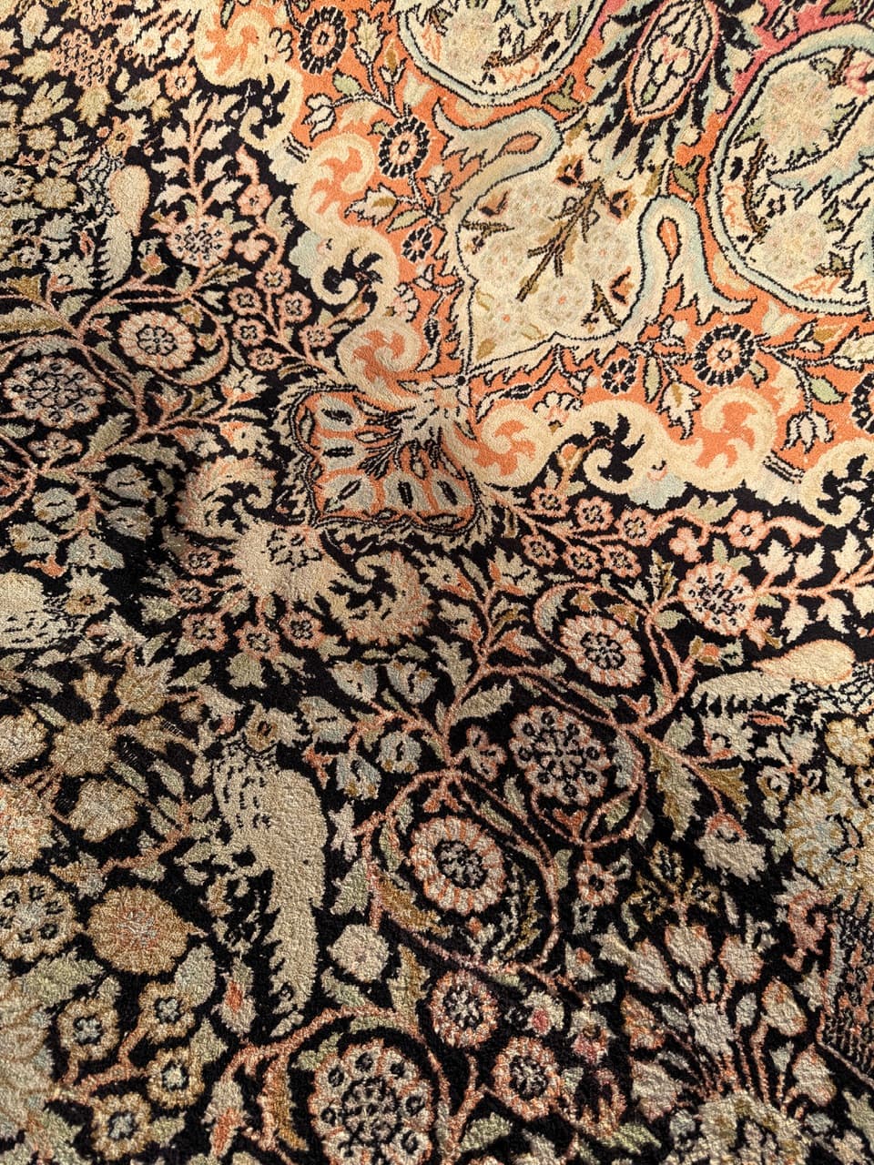 Dywan Ghoum/Qom 370x280 cm, jedwab multikolor, Indie - 224226