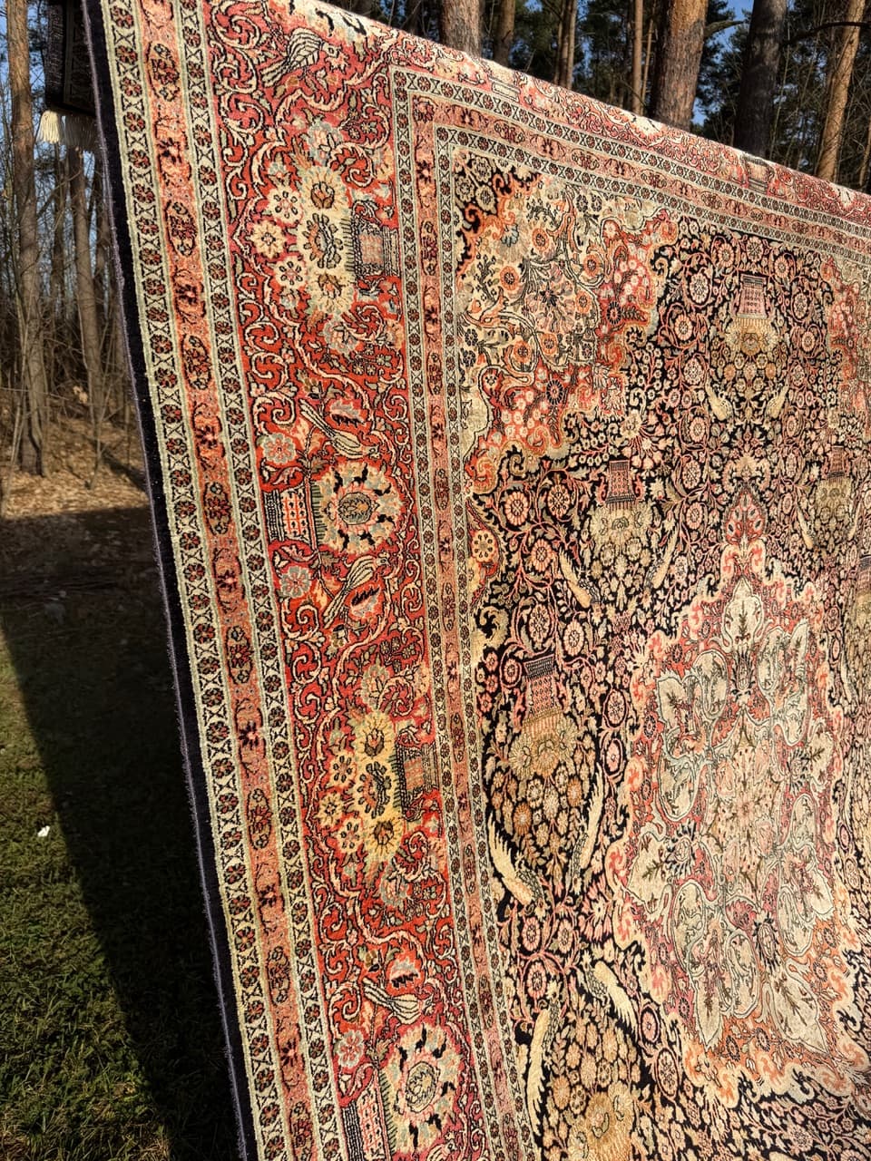 Dywan Ghoum/Qom 370x280 cm, jedwab multikolor, Indie - 224220