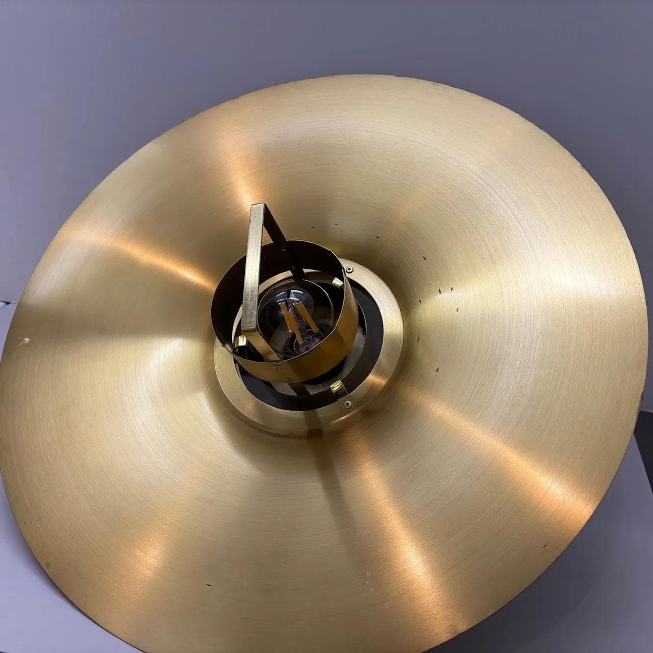 Brass Pendant Lamp, by A. Dutka for Vitrika, Denmark, 1970s - 16378