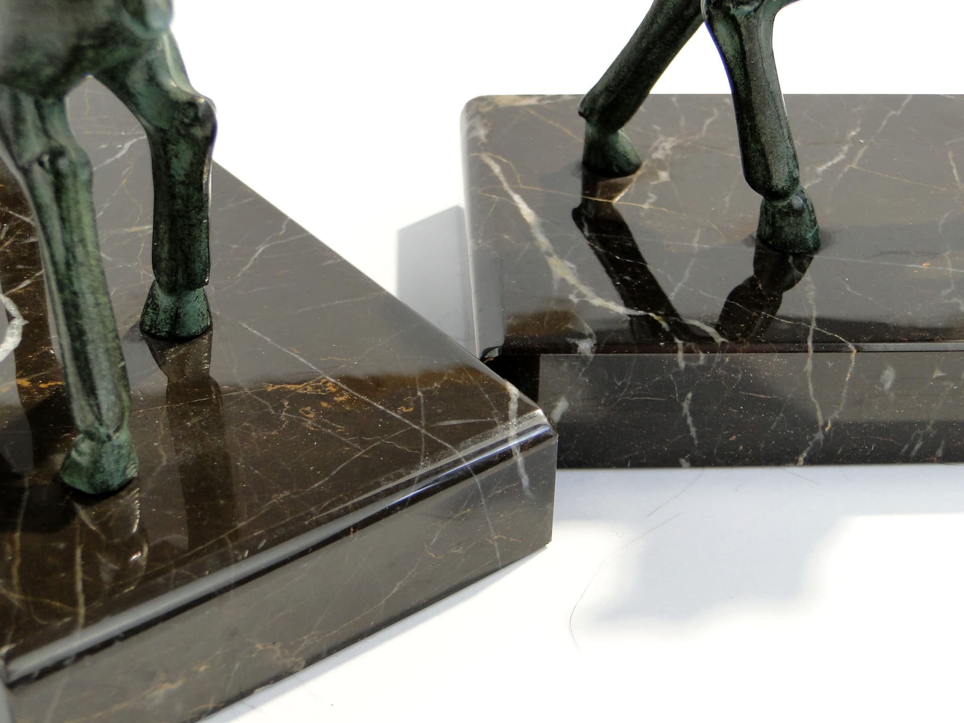 Podpórki do książek Art deco z sarenkami, Francja lata 20. - 224376