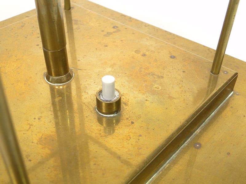 Lampa stołowa Art déco, mosiądz złoty, szkło, Warsztaty Wiedeńskie, Austria, lata 20. - 224425