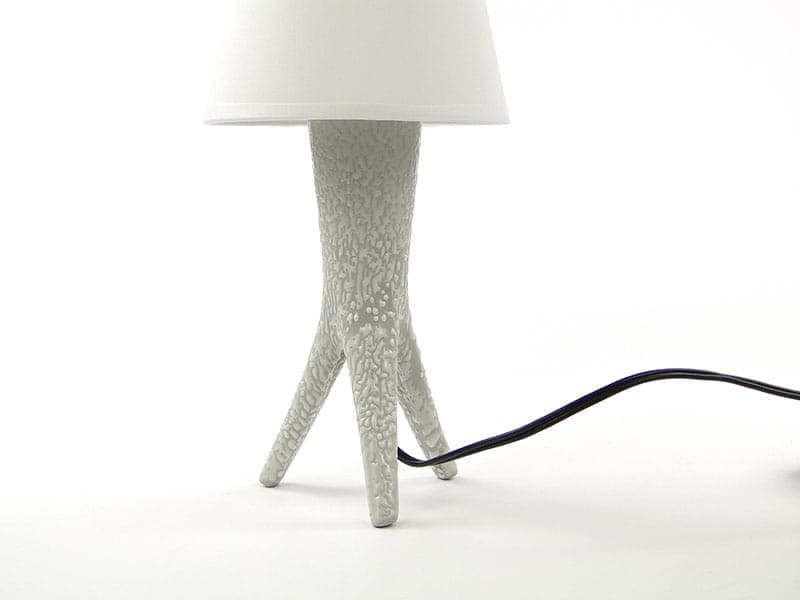 Lampa stołowa New Look, porcelit szary, proj. W. Gołajewska, Polska, lata 60. - 224439