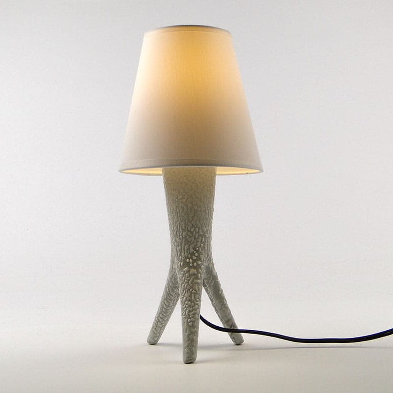 Lampa stołowa New Look, porcelit szary, proj. W. Gołajewska, Polska, lata 60. - 224446