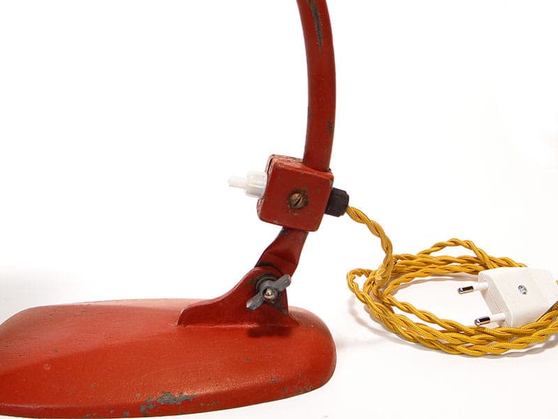 Lampa ścienna Bauhaus, czerwony, stal, Niemcy, lata 20. - 224506