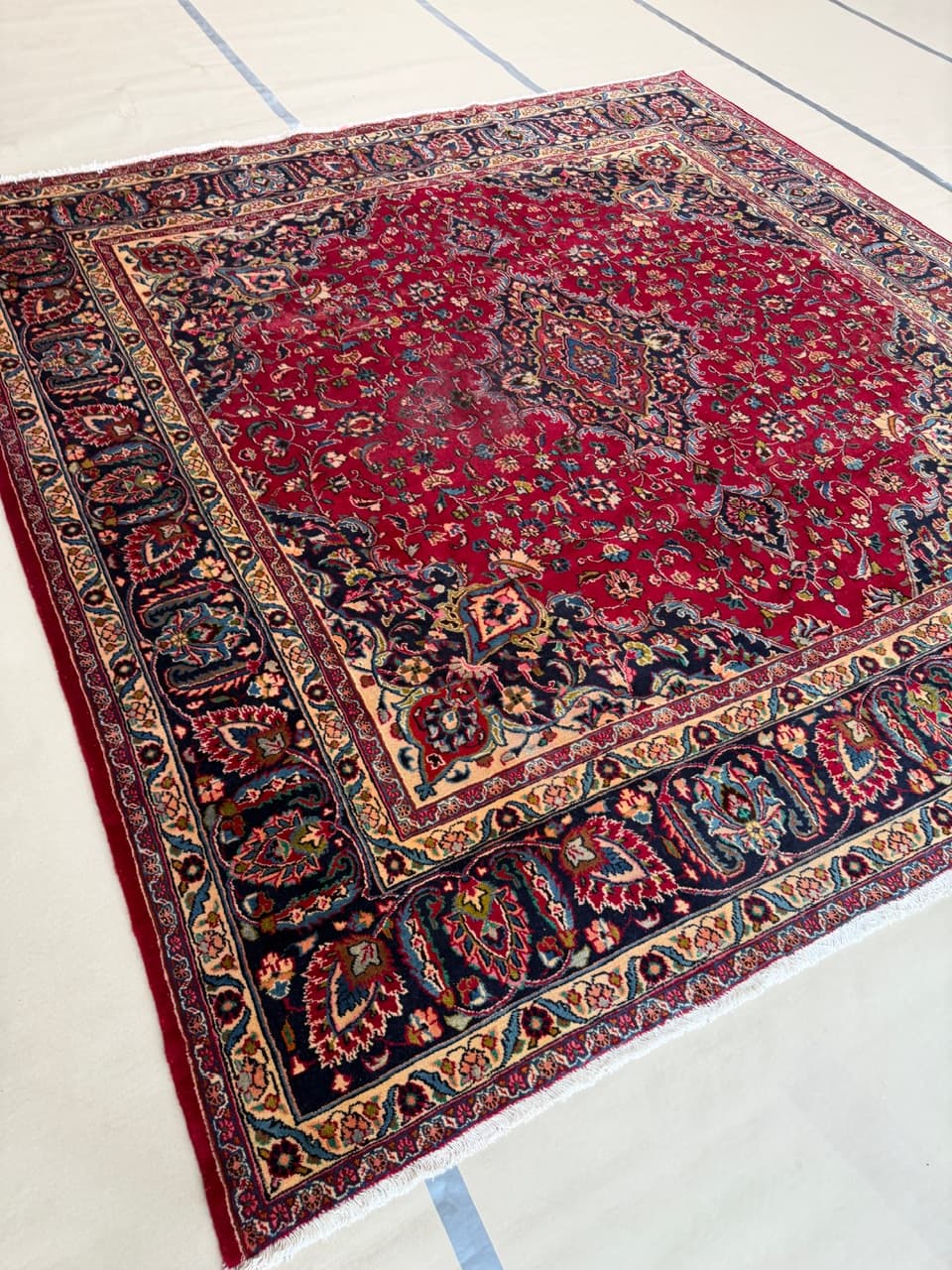 Dywan Mesched 300x300 cm, multikolor, wełna, Iran - 224572