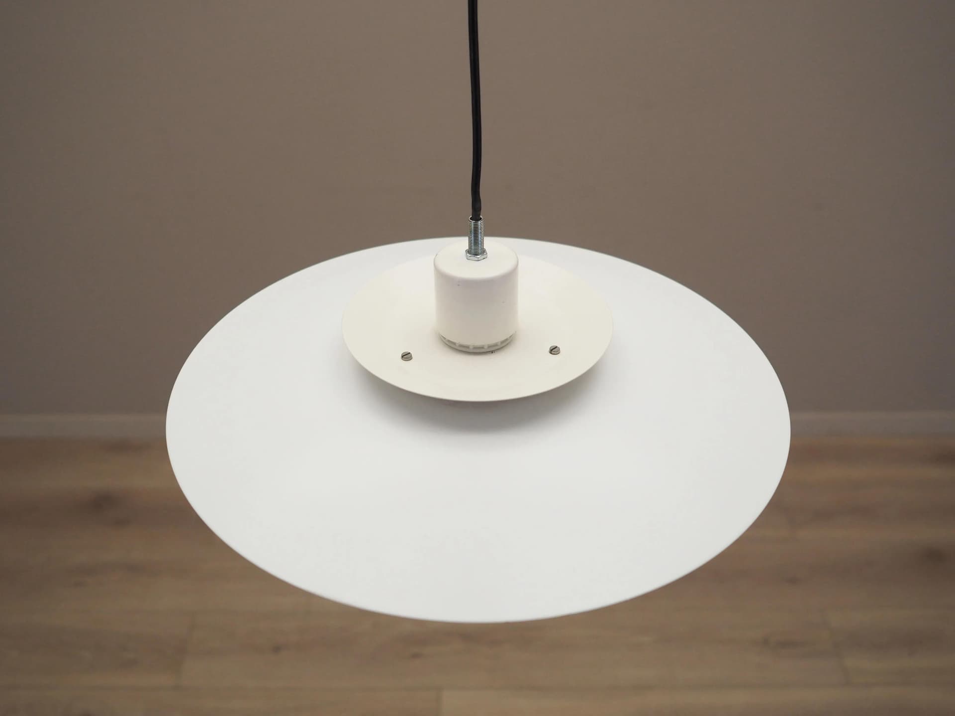 Pendant Lamp Topline, white metal, Design Light, Denmark, 1970s. - 16262