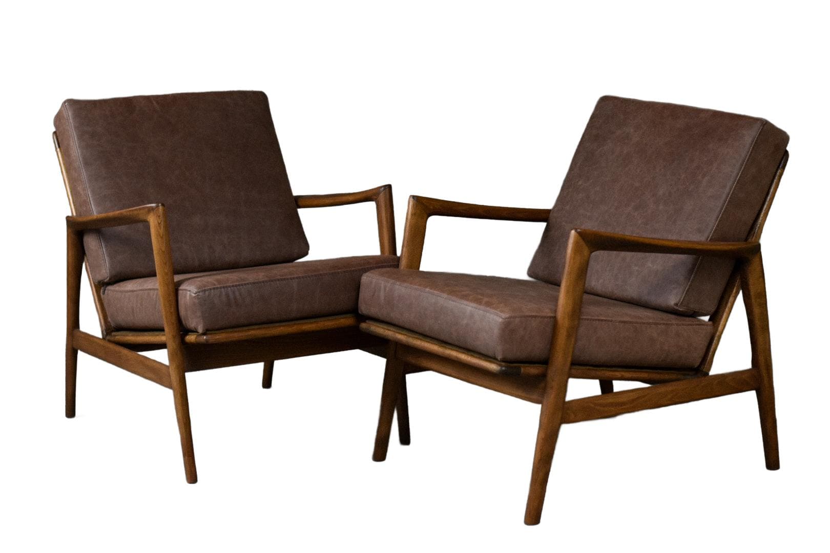 Para foteli 300-139 Stefan, brązowy, Polska, lata 60.