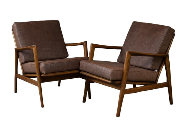 Para foteli 300-139 Stefan, brązowy, Polska, lata 60. - WYMIARY