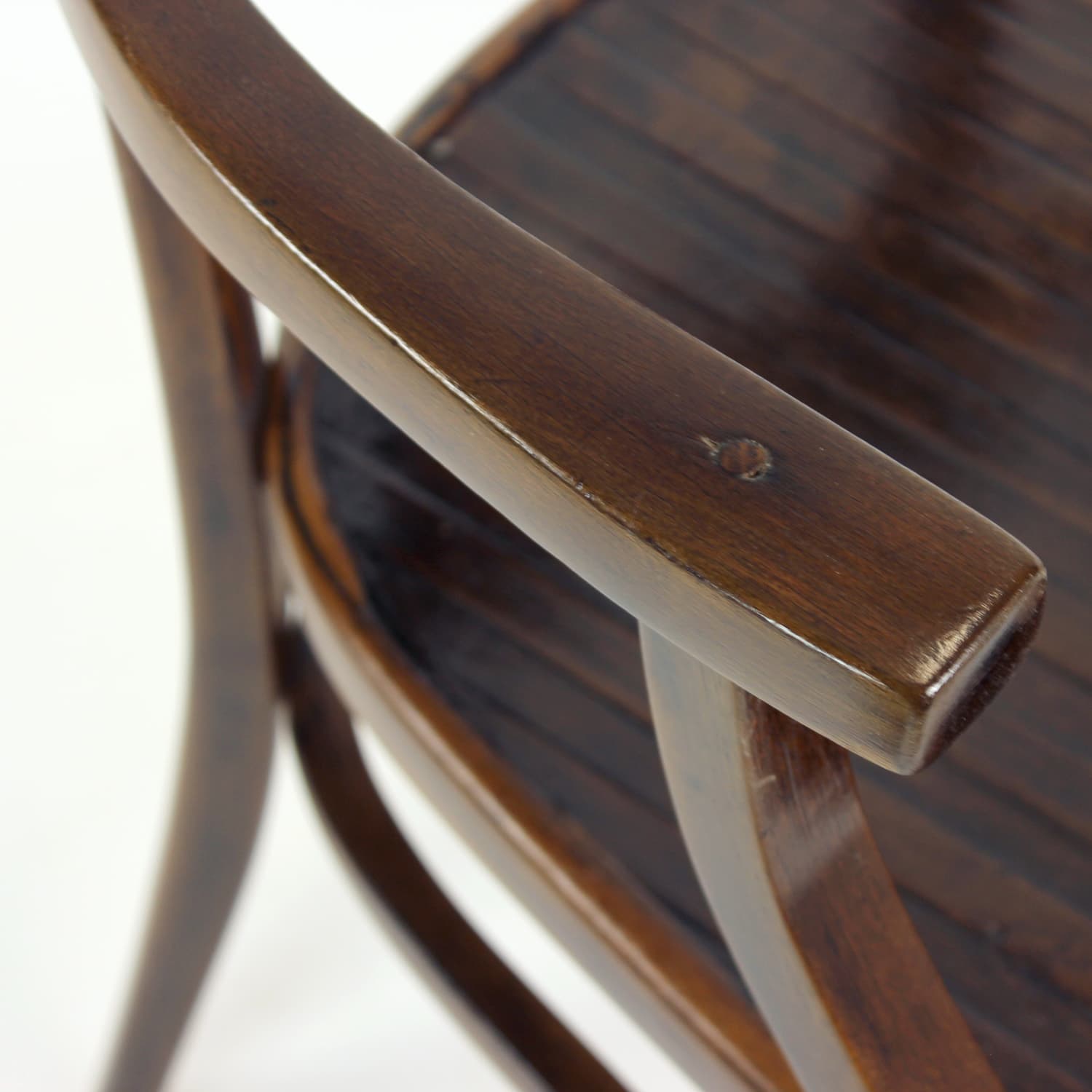 Fotel z podłokietnikami No. 6048, brązowy, drewno, proj. O. Wagner, Thonet, Austria, pocz. XX w. - 224688