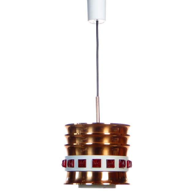 Lampa sufitowa, Limburg, mosiądz multicolor, tworzywo, Niemcy, lata 60. - WYMIARY