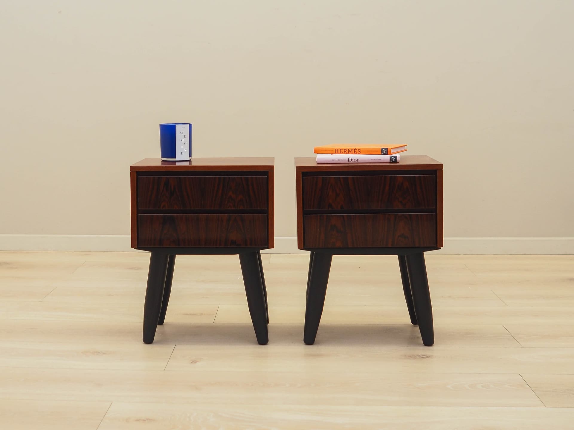 Komplet szafek nocnych, palisander brązowy, Dania, lata 70. - 224820