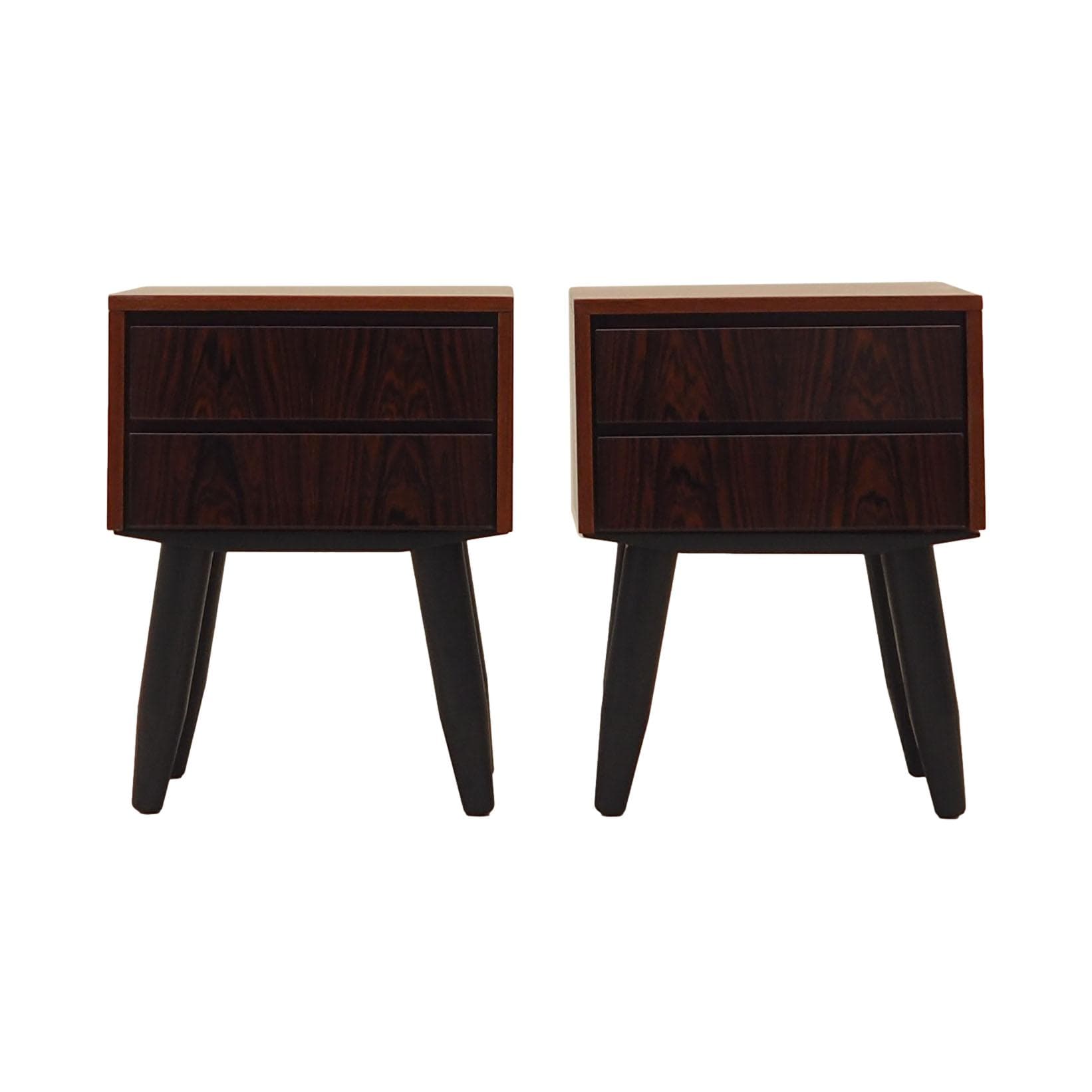 Komplet szafek nocnych, palisander brązowy, Dania, lata 70.
