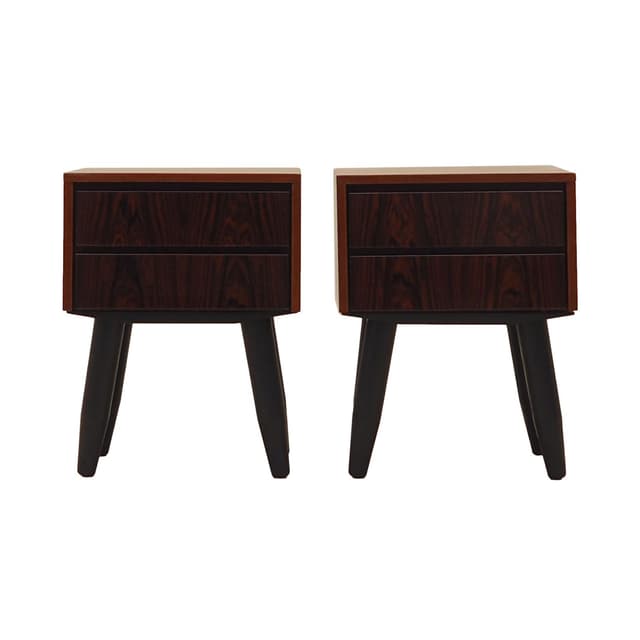 Komplet szafek nocnych, palisander brązowy, Dania, lata 70. - WYMIARY