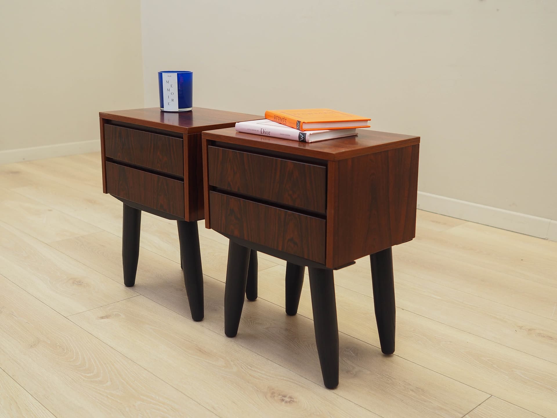 Komplet szafek nocnych, palisander brązowy, Dania, lata 70. - 224822