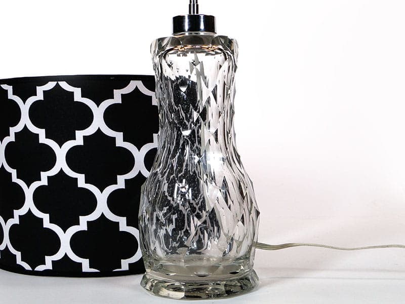 Lampa stołowa Art Deco, kryształ transparentny, Austria, lata 20. - 224921