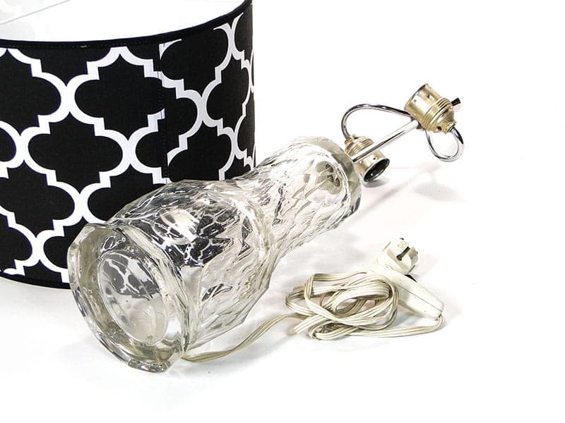 Lampa stołowa Art Deco, kryształ transparentny, Austria, lata 20. - 224914