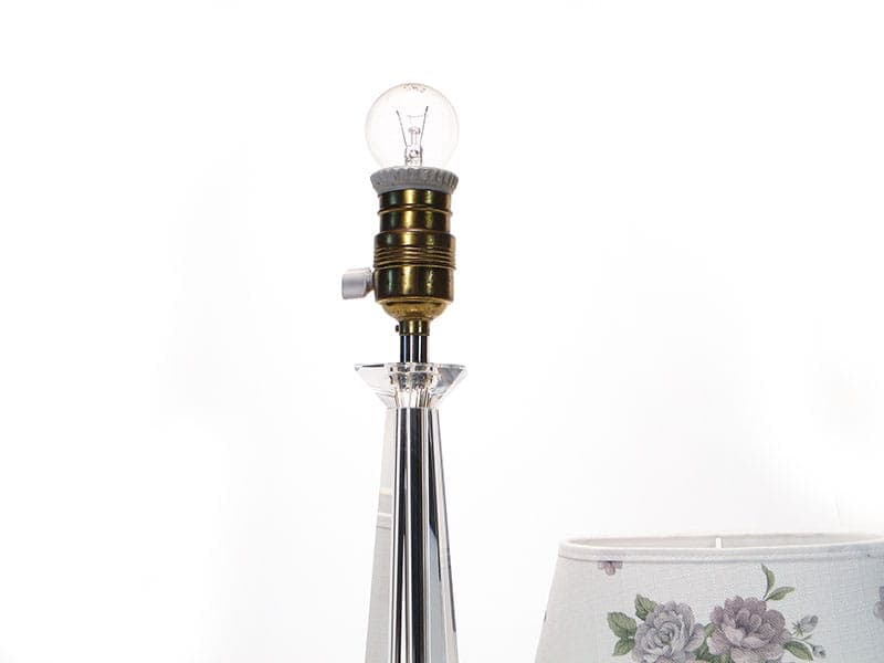 Lampa stołowa Art Deco, kryształ transparentny, Bohemia, Czechy, lata 20. - 224979